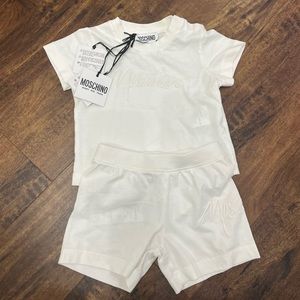 Moschino White Logo Text Set